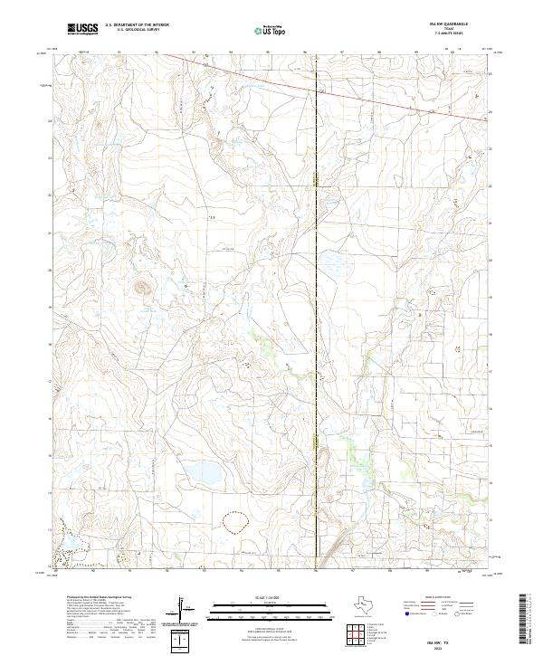 Ira NW, TX — USGS 7.5-minute topo (2022)