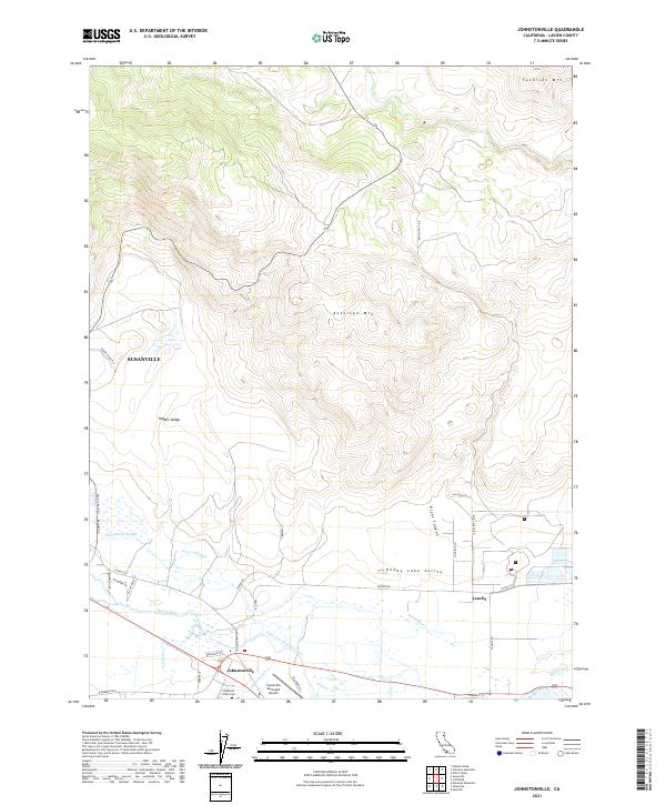 Johnstonville, CA — USGS 7.5-minute topo (2021)