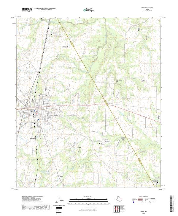 Mexia, TX — USGS 7.5-minute topo (2022)