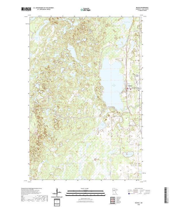Backus, MN — USGS 7.5-minute topo (2022)