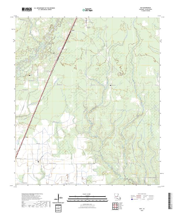 Guy, LA — USGS 7.5-minute topo (2024)