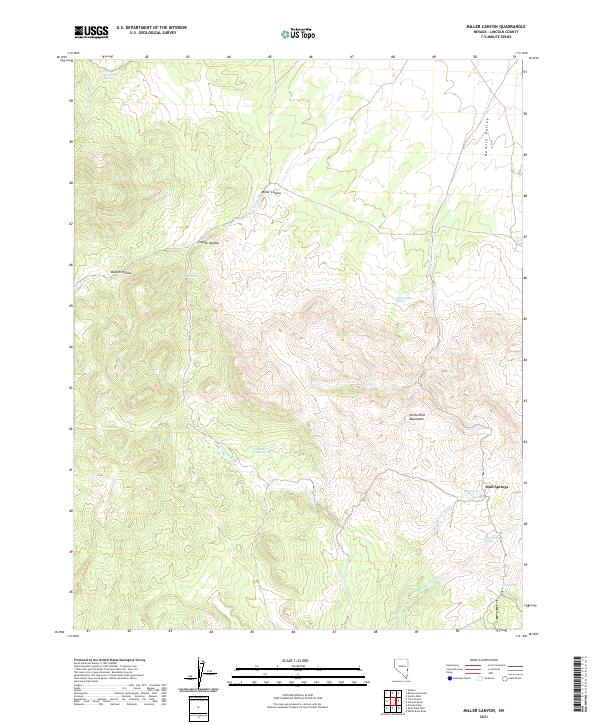 Miller Canyon, NV — USGS 7.5-minute topo (2021)
