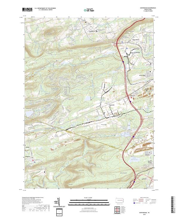Conyngham, PA — USGS 7.5-minute topo (2023)