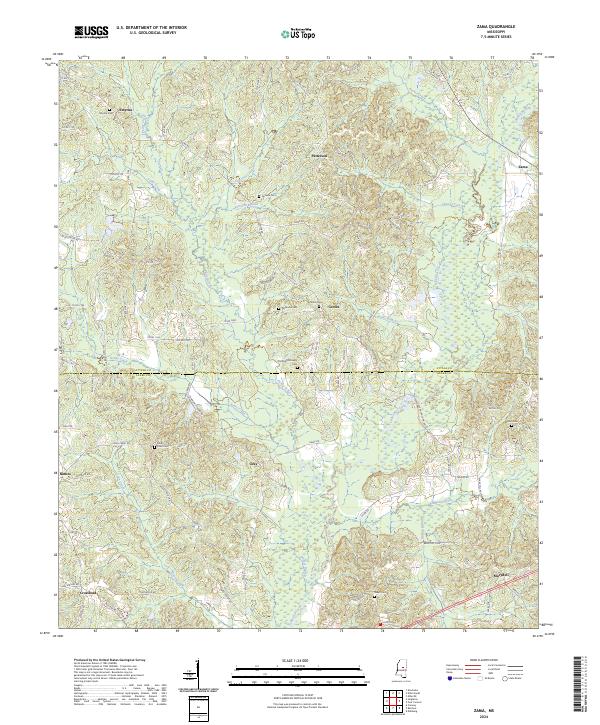 Zama, MS — USGS 7.5-minute topo (2024)