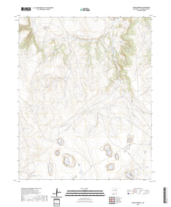 Canon Pedroso, NM — USGS 7.5-minute topo (2023)