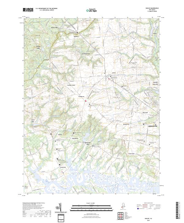 Shiloh, NJ — USGS 7.5-minute topo (2023)
