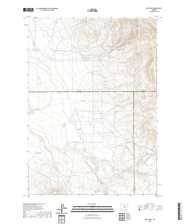 Dust Bowl, OR — USGS 7.5-minute topo (2023)