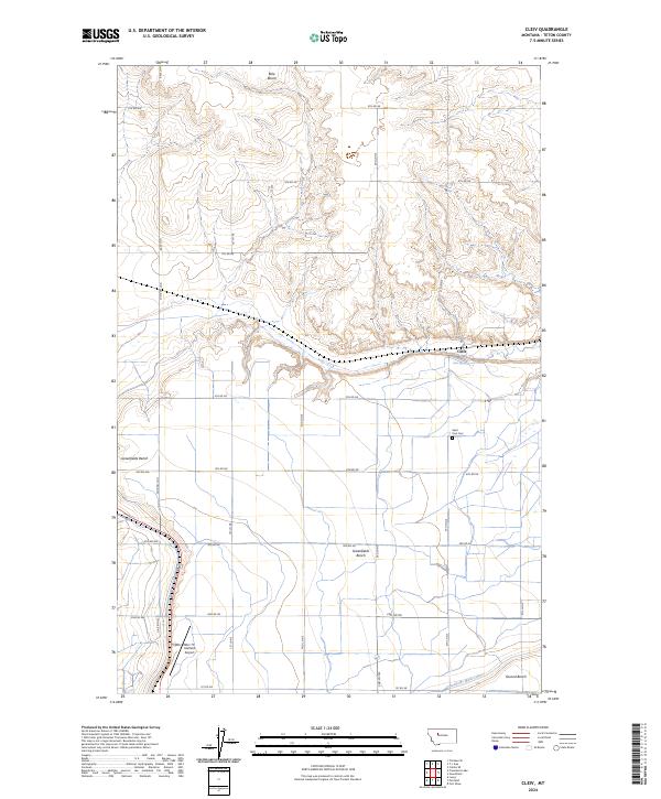 Cleiv, MT — USGS 7.5-minute topo (2024)