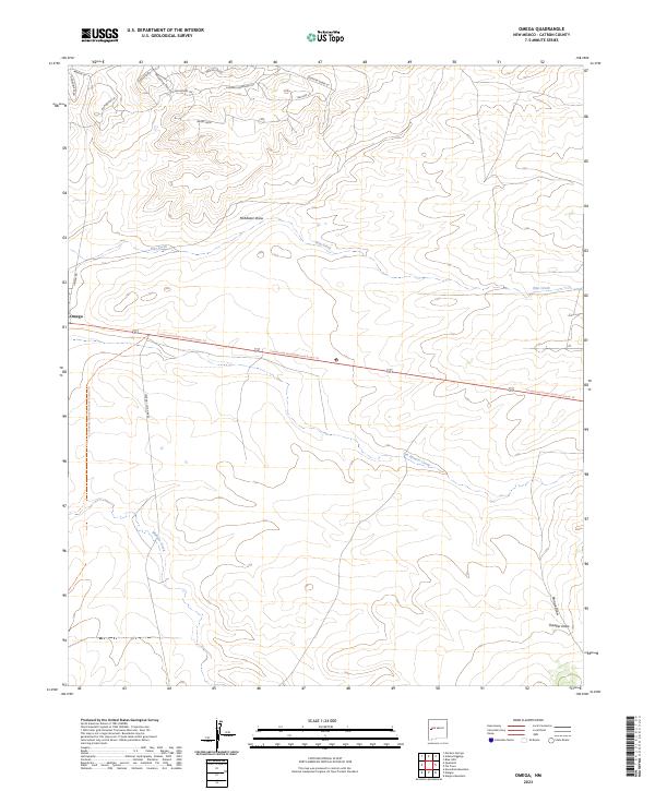 Omega, NM — USGS 7.5-minute topo (2023)