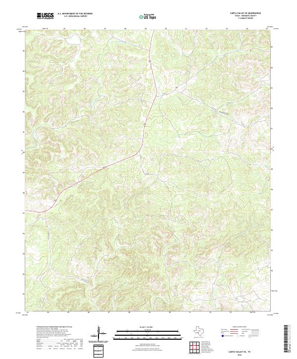 Carta Valley SE, TX — USGS 7.5-minute topo (2022)