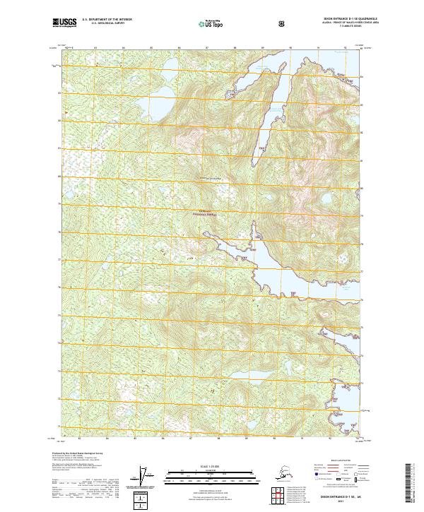 Dixon Entrance D-1 SE, AK — USGS 7.5-minute topo (2021)
