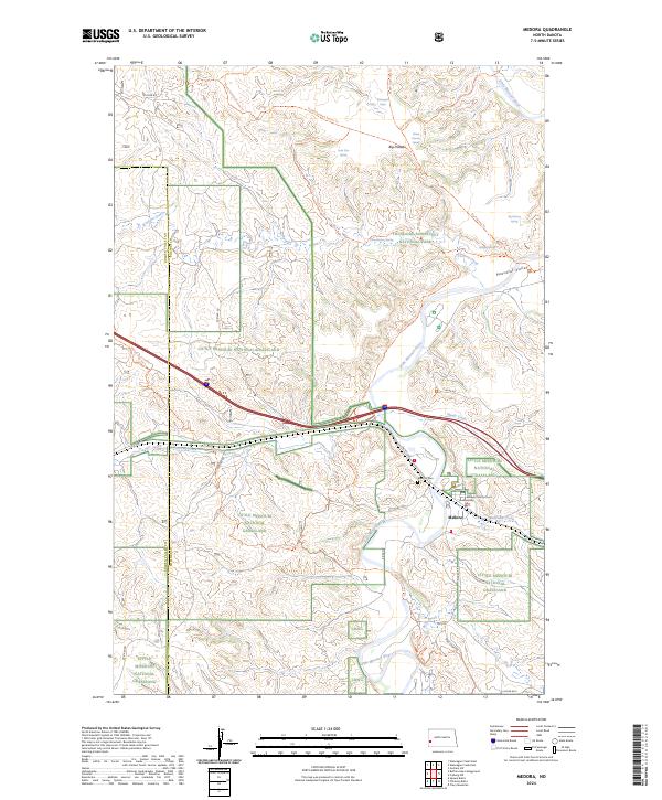 Medora, ND — USGS 7.5-minute topo (2024)