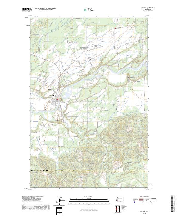 Toledo, WA — USGS 7.5-minute topo (2023)