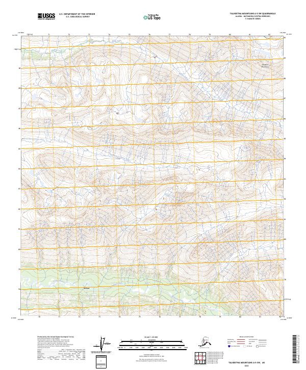 Talkeetna Mountains A-5 SW, AK — USGS 7.5-minute topo (2023)