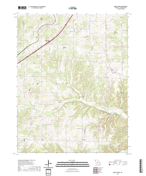 Brush Creek, MO — USGS 7.5-minute topo (2021)