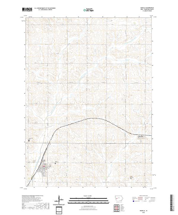 Manilla, IA — USGS 7.5-minute topo (2022)