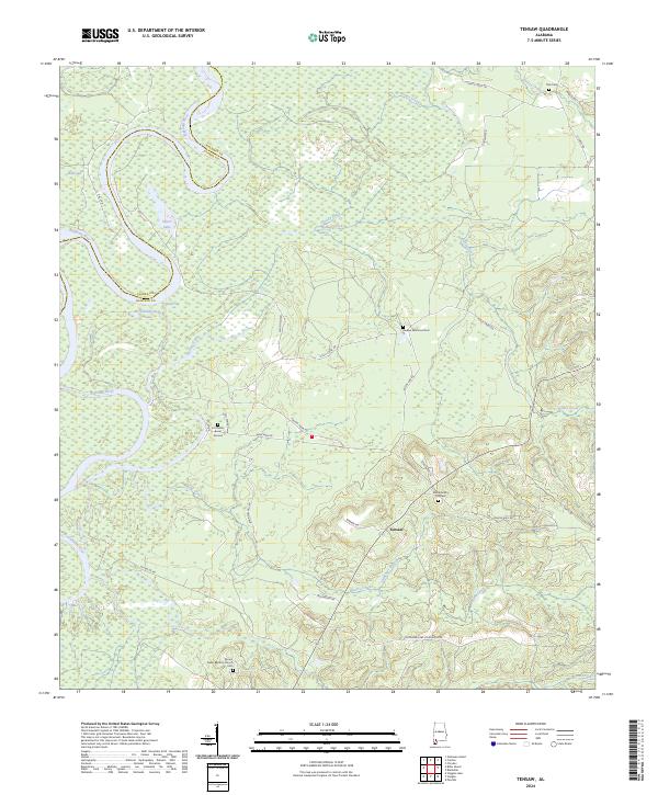 Tensaw, AL — USGS 7.5-minute topo (2024)