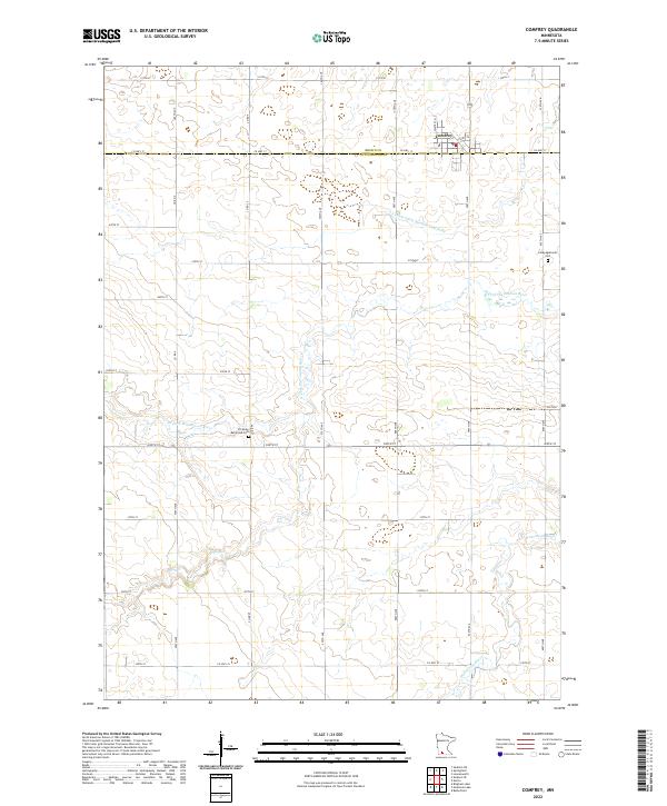 Comfrey, MN — USGS 7.5-minute topo (2022)