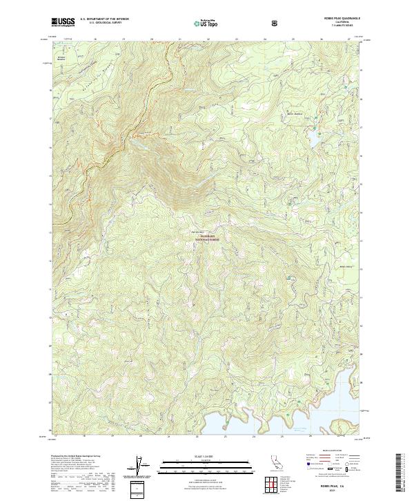 Robbs Peak, CA — USGS 7.5-minute topo (2021)