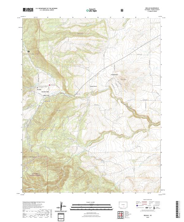 Beulah, CO — USGS 7.5-minute topo (2022)