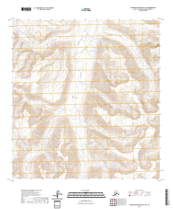 Talkeetna Mountains B-3 NE, AK — USGS 7.5-minute topo (2023)