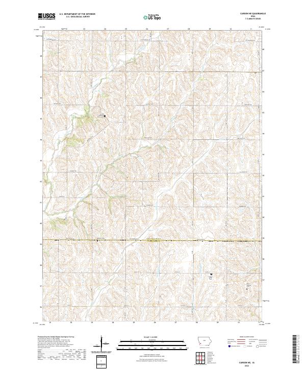 Carson NE, IA — USGS 7.5-minute topo (2022)