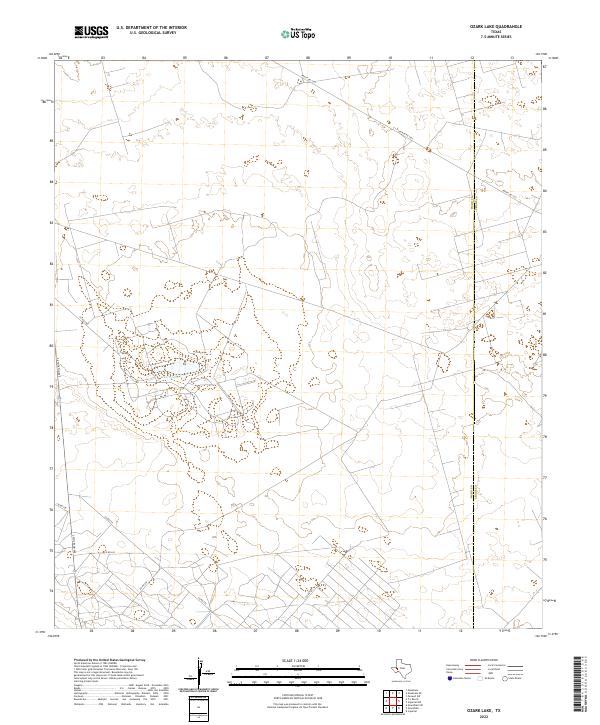 Ozark Lake, TX — USGS 7.5-minute topo (2022)