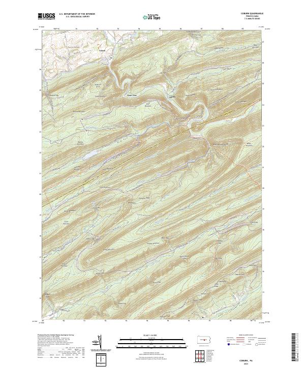 Coburn, PA — USGS 7.5-minute topo (2023)