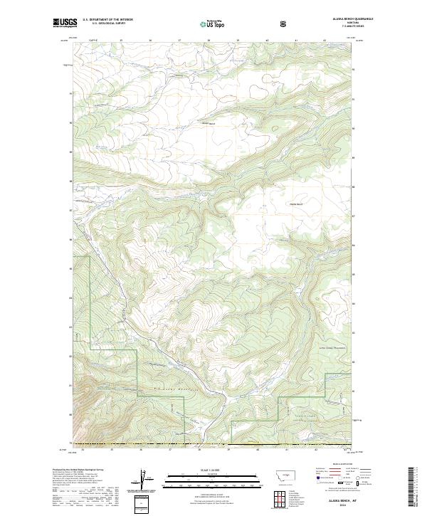 Alaska Bench, MT — USGS 7.5-minute topo (2024)