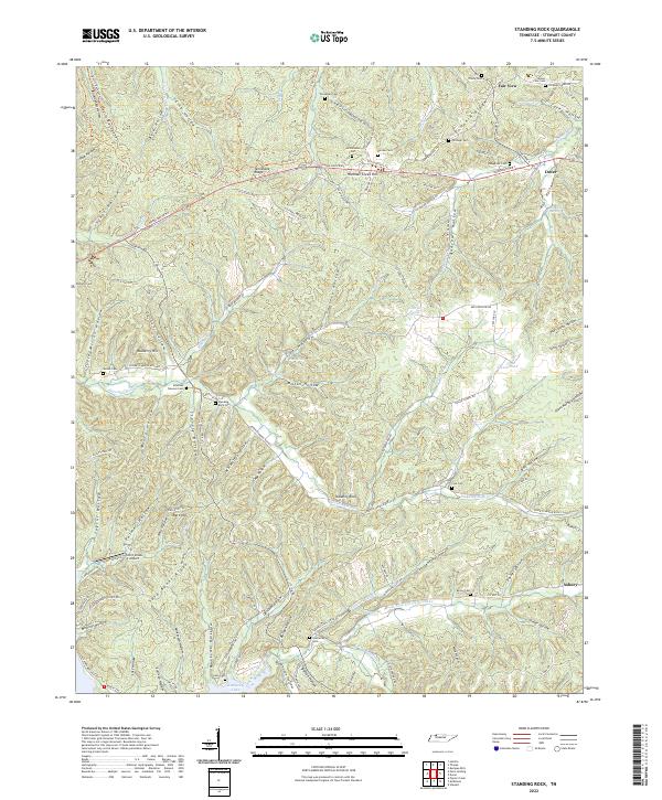 Standing Rock, TN — USGS 7.5-minute topo (2022)