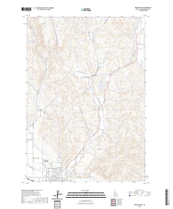 Weiser North, ID — USGS 7.5-minute topo (2024)