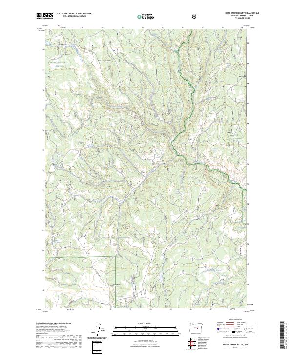 Bear Canyon Butte, OR — USGS 7.5-minute topo (2023)
