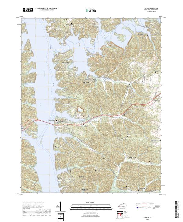Canton, KY — USGS 7.5-minute topo (2022)