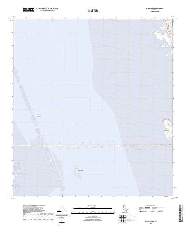 Green Island, TX — USGS 7.5-minute topo (2025)