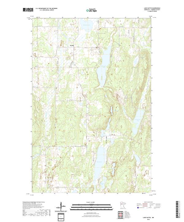 Lake Hattie, MN — USGS 7.5-minute topo (2022)
