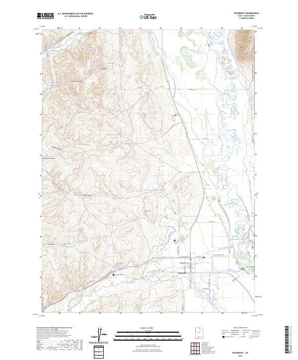 Woodruff, UT — USGS 7.5-minute topo (2023)