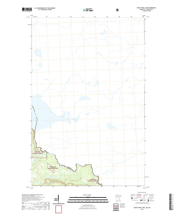 South Fowl Lake, MN-ON — USGS 7.5-minute topo (2022)