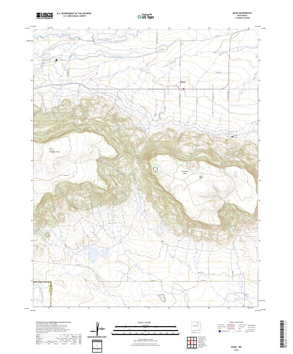 Miami, NM — USGS 7.5-minute topo (2023)