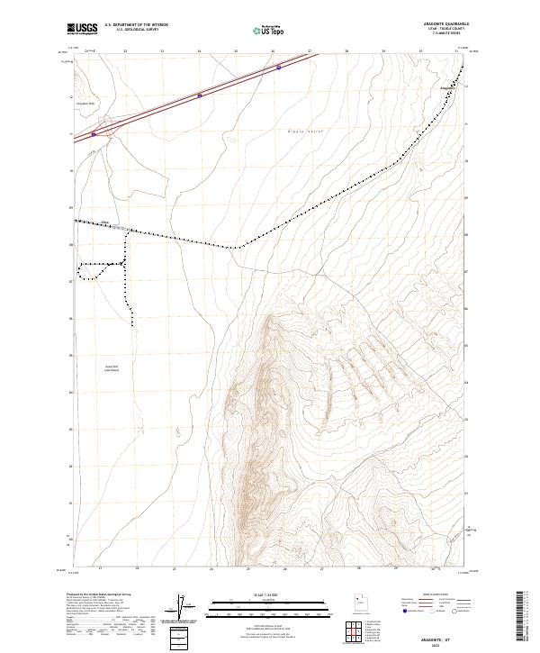 Aragonite, UT — USGS 7.5-minute topo (2023)