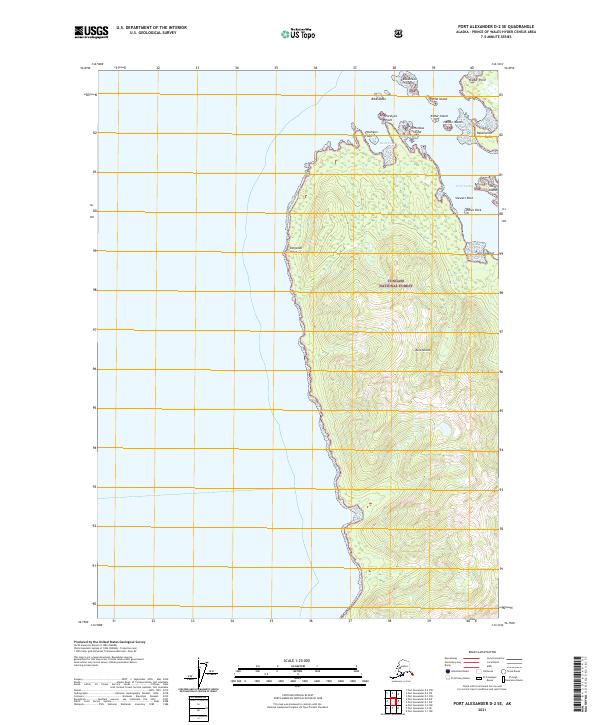 Port Alexander D-2 SE, AK — USGS 7.5-minute topo (2021)