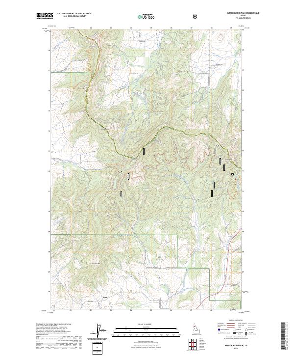 Mission Mountain, ID — USGS 7.5-minute topo (2024)