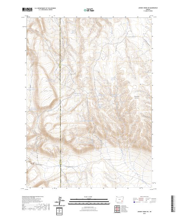 Johnny Creek SW, OR — USGS 7.5-minute topo (2023)