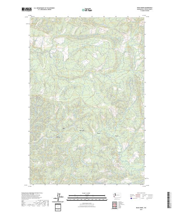 Dean Creek, WA — USGS 7.5-minute topo (2023)