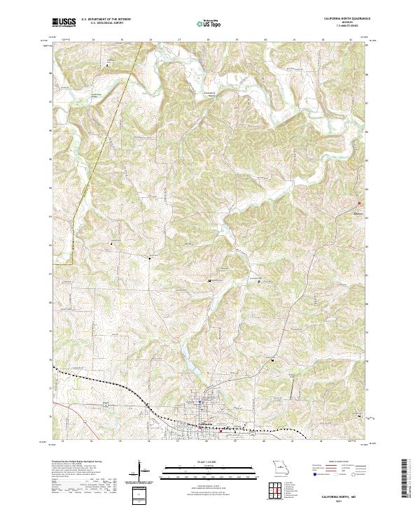 California North, MO — USGS 7.5-minute topo (2021)