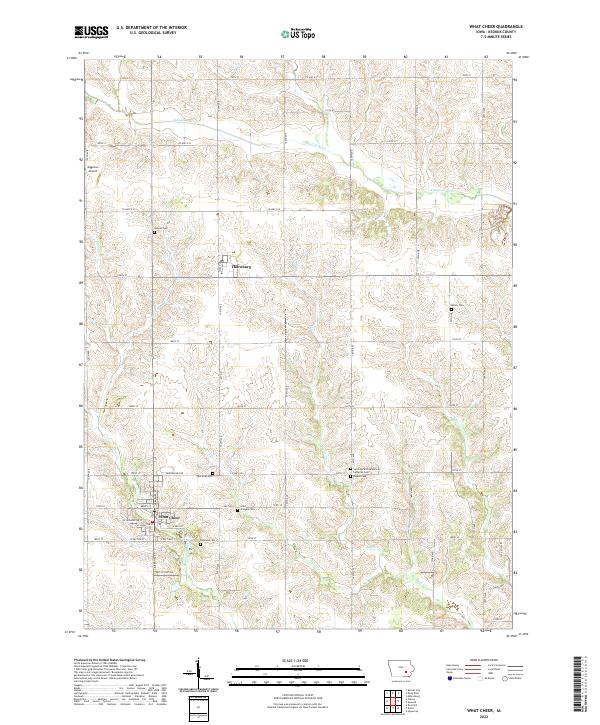 What Cheer, IA — USGS 7.5-minute topo (2022)
