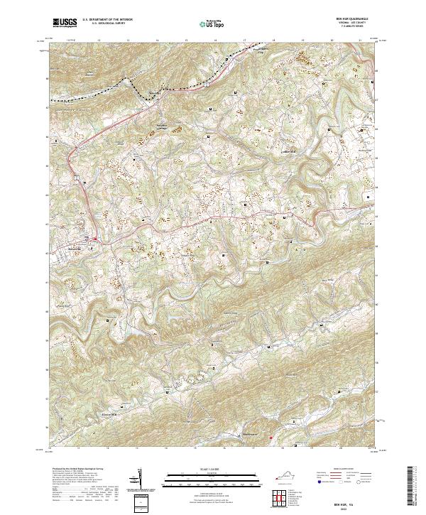 Ben Hur, VA — USGS 7.5-minute topo (2022)