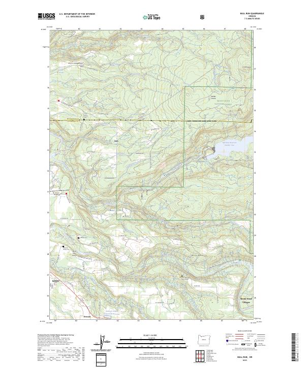 Bull Run, OR — USGS 7.5-minute topo (2023)