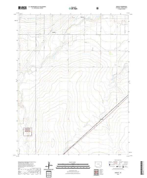 Hawley, CO — USGS 7.5-minute topo (2022)