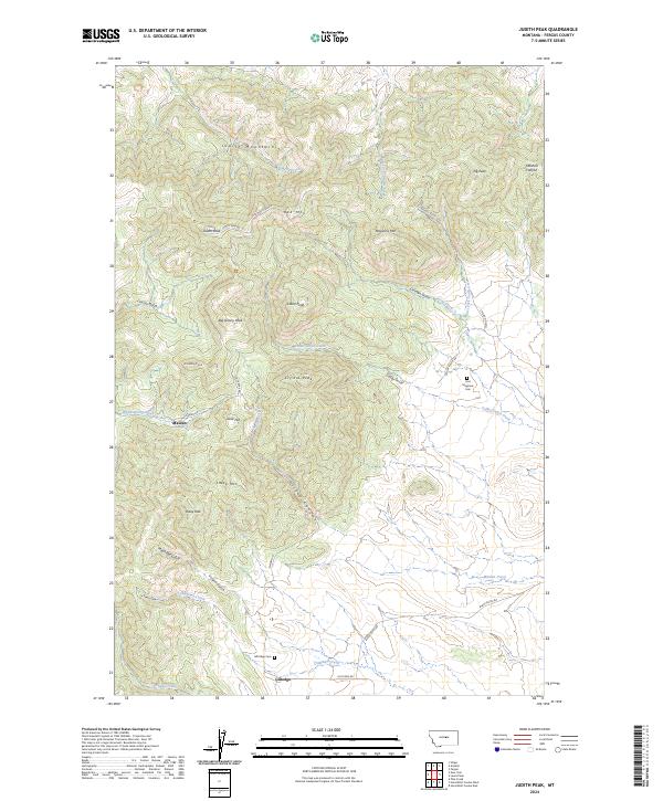 Judith Peak, MT — USGS 7.5-minute topo (2024)