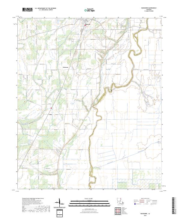 Kilbourne, LA — USGS 7.5-minute topo (2024)